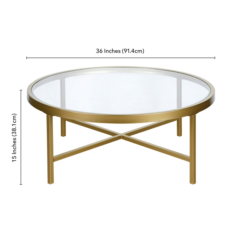 Cross Legs Coffee Table, Gold