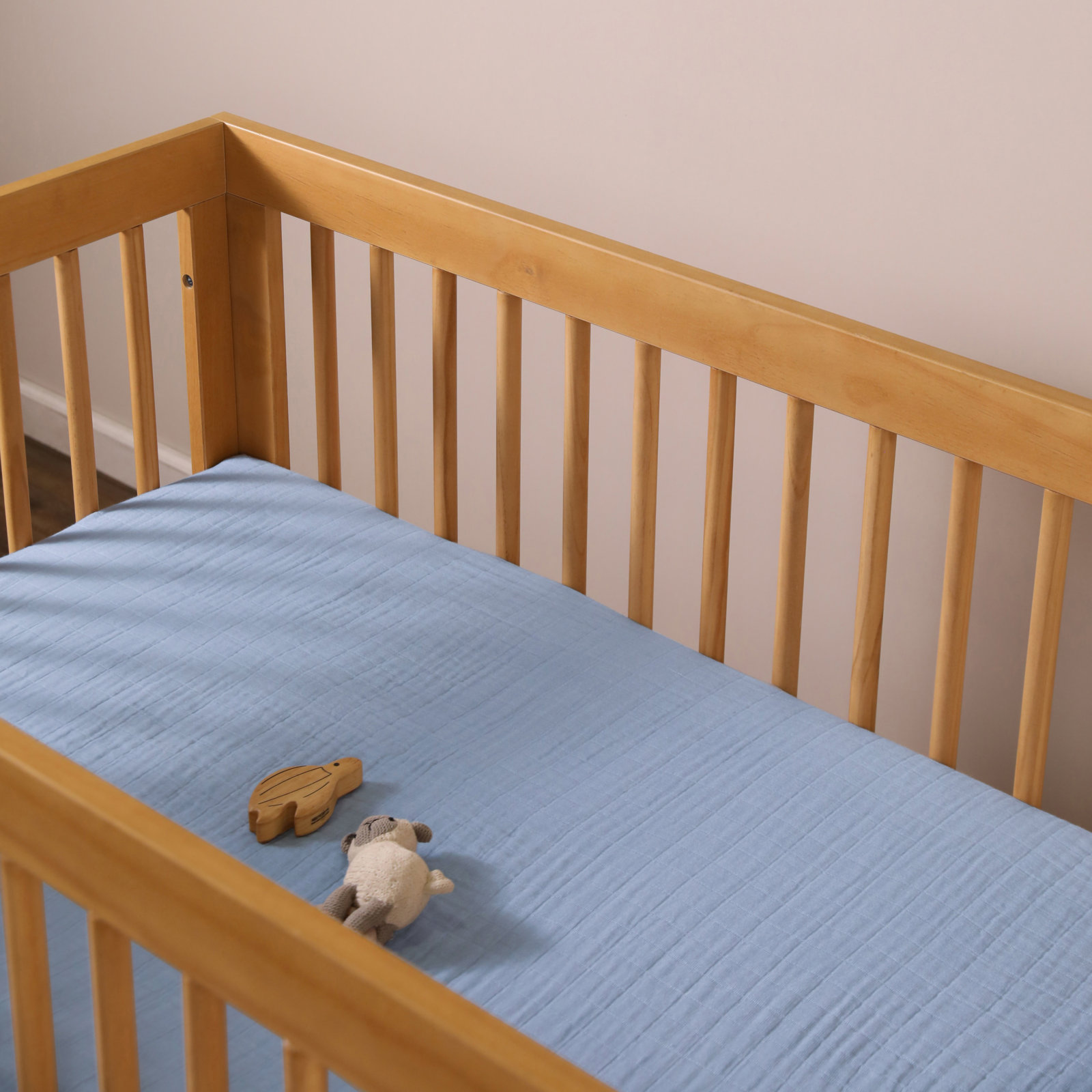 Burnt Sienna Dewdrop Muslin Crib Sheet