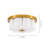 1-Light Brushed Gold Glass Dimmable LED Flush Mount Ceiling light