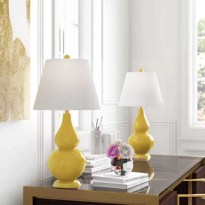 Moriarty Ceramic Table Lamp, Yellow