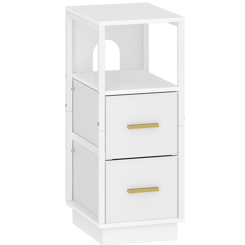 30cm W Metal Bedside Table