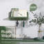 Support mural en bois de pin, porte-clés décoratif pour mur avec 6 crochets (vert)-134077144