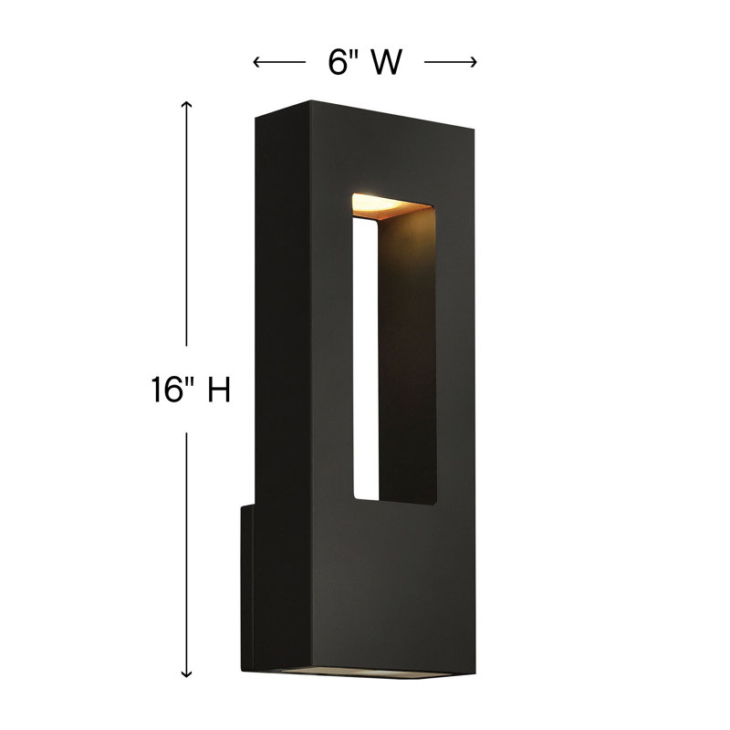 Atlantis 2 Light Outdoor Sconce, 25" H x 9" W, Titanium, LED