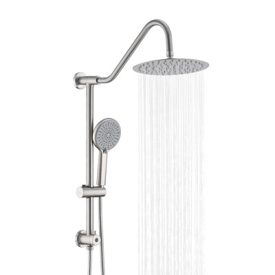 Shower Head With Handheld Shower System With 10" Rain Shower Head