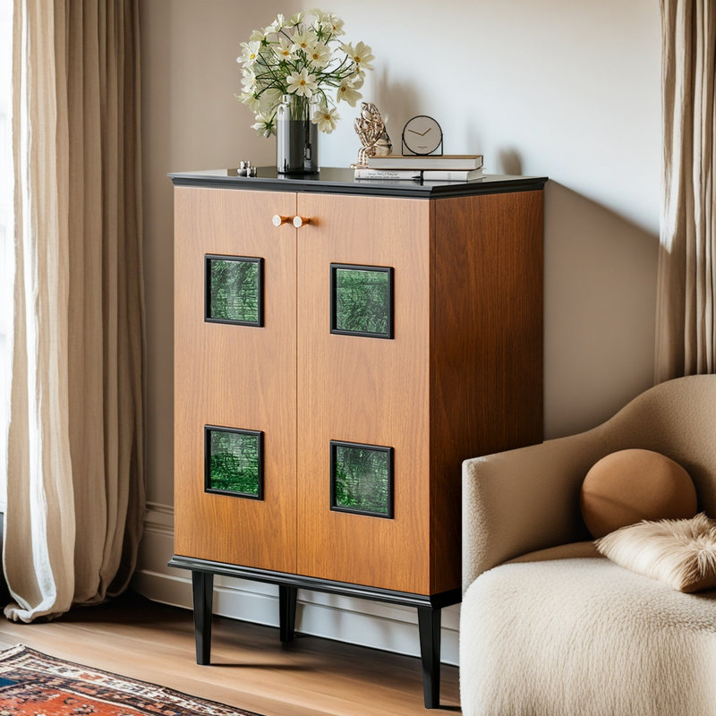 Armoire d'appoint élégante en bois rétro