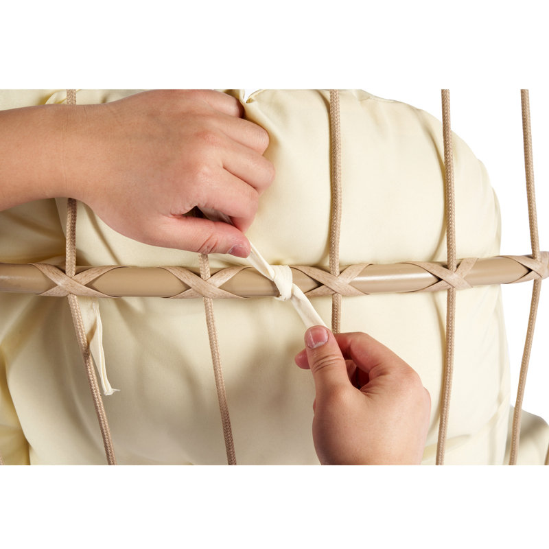 Balancelle d'extérieur en rotin, Kaki / naturel, 28.72"