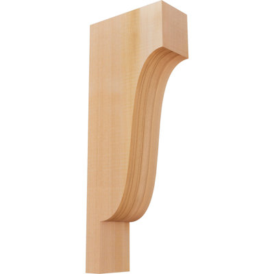 3 1/2"W x 8"D x 20"H Newport Smooth Corbel, Western Red Cedar