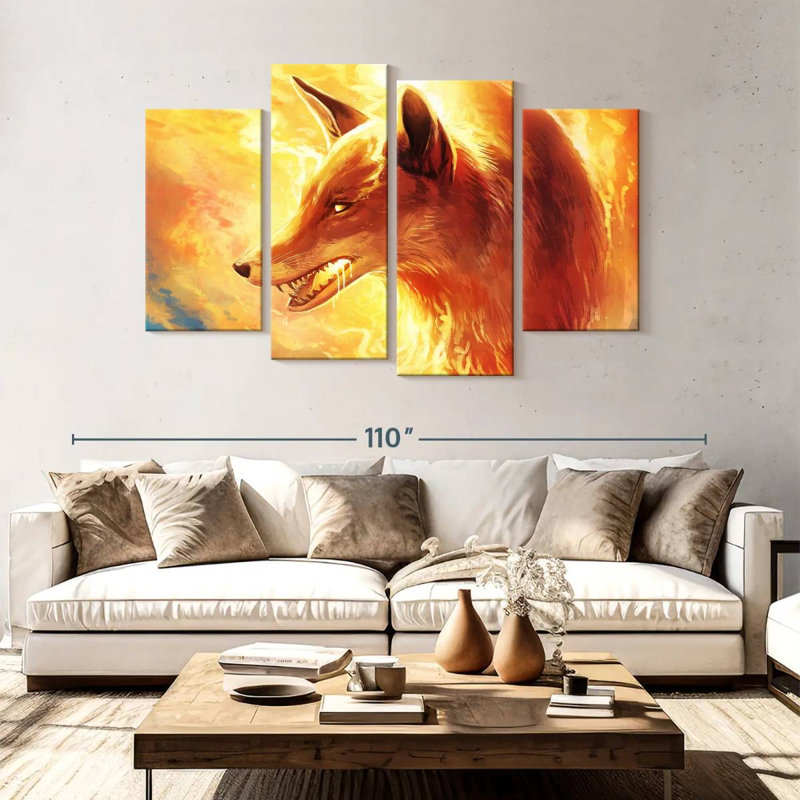 Brampt Fire Fox, 54" H x 84" W