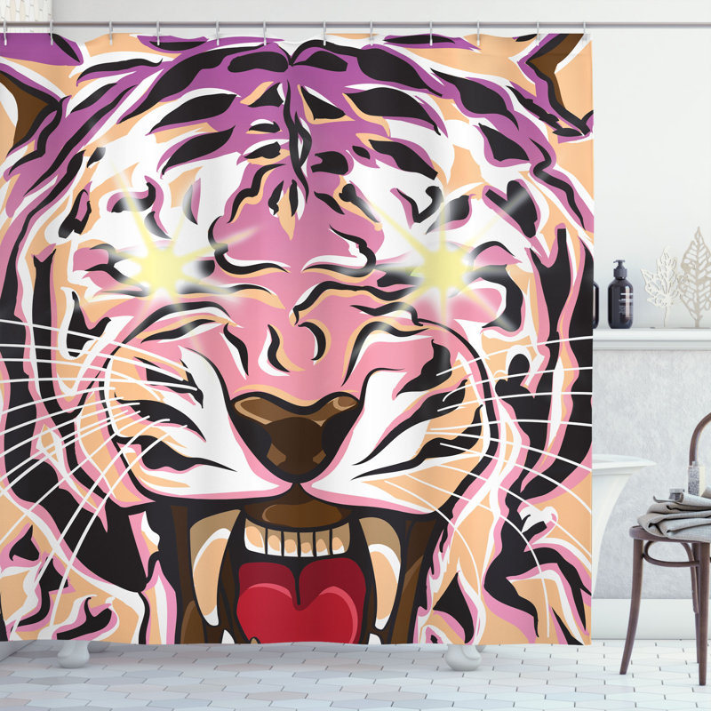 Shower Curtain with Hooks Included, 70" H x 69" W