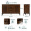 Buffet en bois massif de 55 po Miller, buffet brun