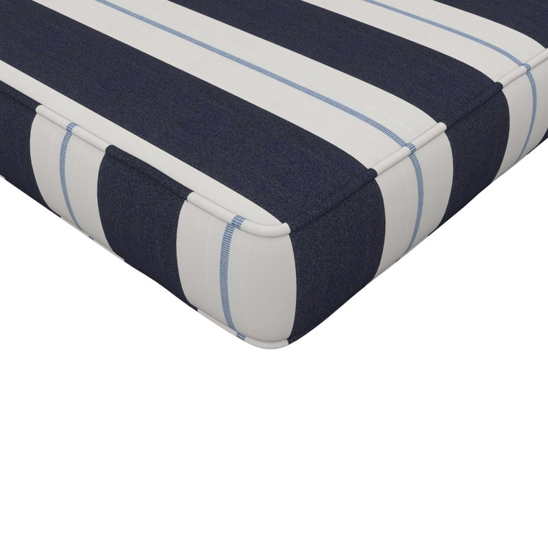 Sunbrella Indoor/Outdoor Dining Chair Cushion, 21" W x 19" D, Sunbrella® Relate Harbor