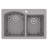Karran Quartz 33'' X 22'' Double Bowl 60/40 Top Mount Drop-in Kitchen Sink Kit-50597837