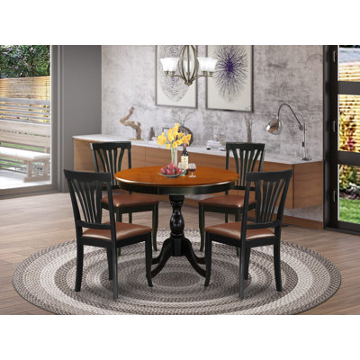 Alyscia 4 - Person Solid Wood Breakfast Nook Dining Set by Lark Manor