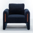 35" Wide Modern Bouclé Upholstered Armchair With Track Arms And Enclosed Base(Set Of 2)