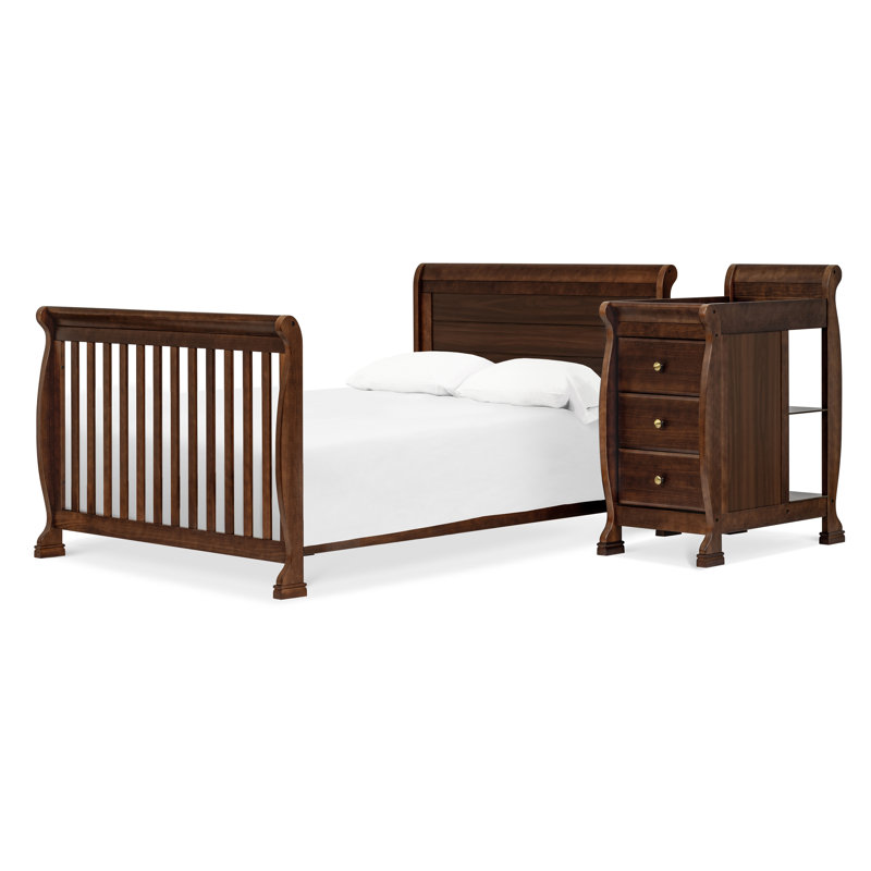 Lit de bébé et table à langer convertible 4-en-1 Kalani, Espresso
