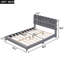 Lit plateforme tapissier confortable avec tête de lit moelleuse pour un sommeil relaxant