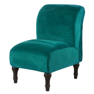 Armless Velvet Chair Slipcover, Removable And Washable Slipper Chair Slipcovers