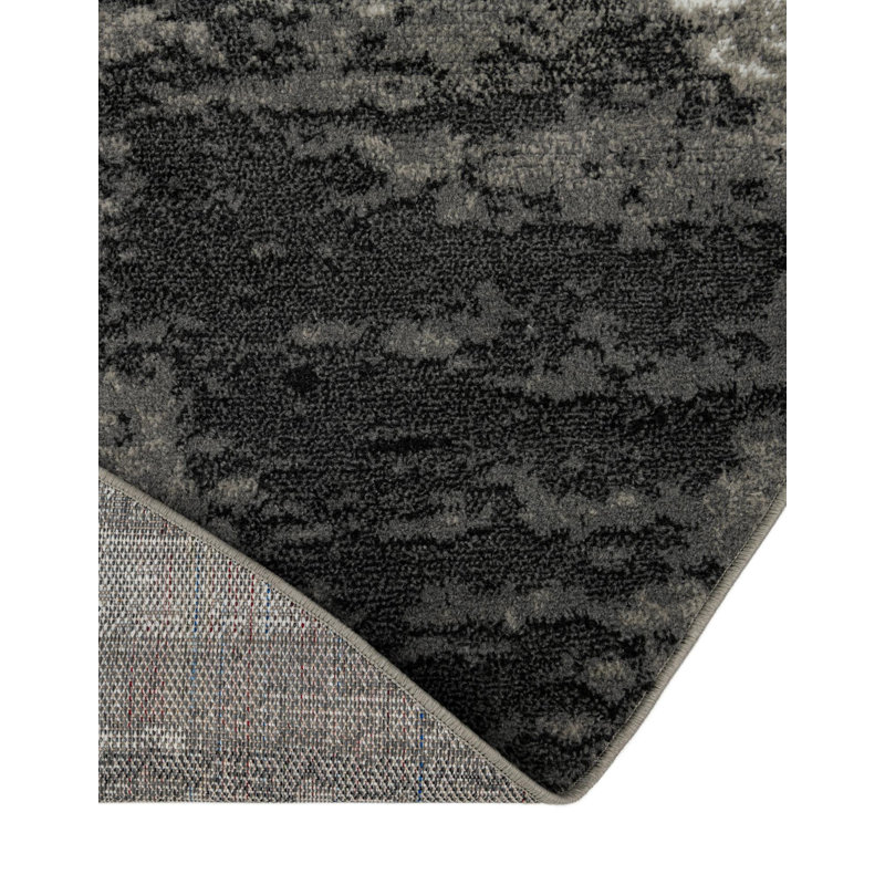 Ivy Bronx Glomma Nathanyl Rug Black, Round 6'1"