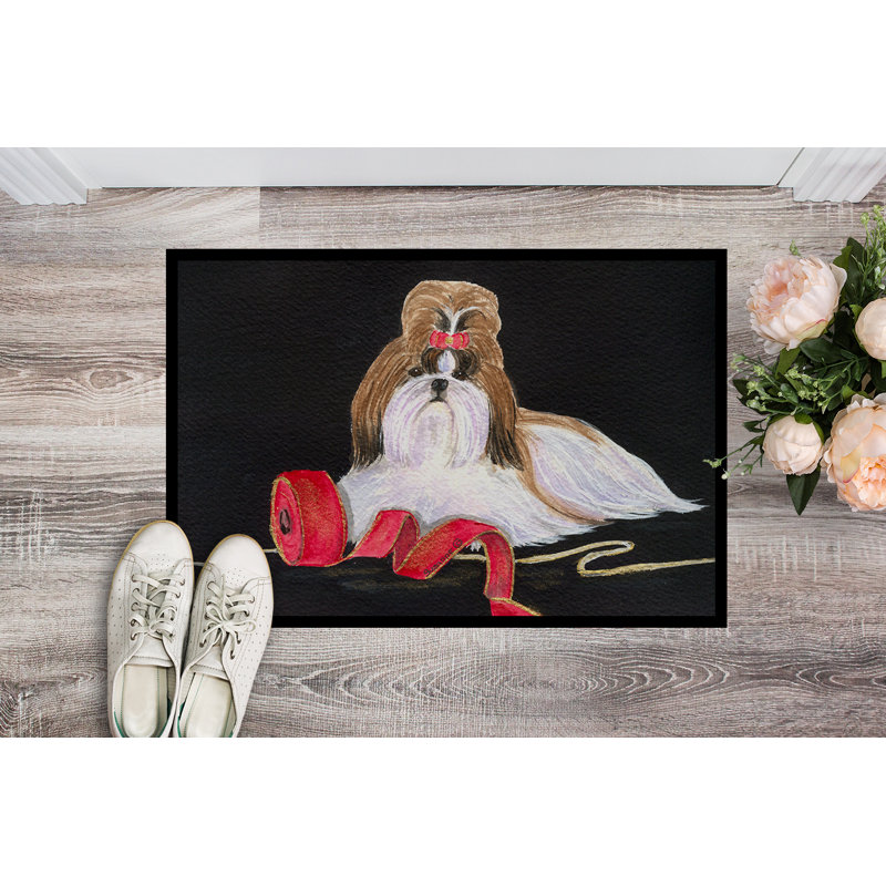 Paillasson d’intérieur antidérapant Wendling Shih Tzu, Rectangle 1 pi 6 po x 2 pi 3 po