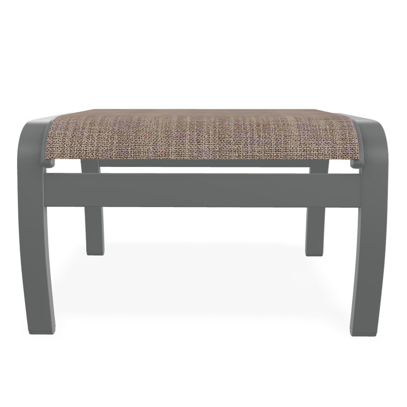 Repose-pieds d'extérieur avec coussin Askar, Graphite texturé, Fenouil Augustine Sunbrella®
