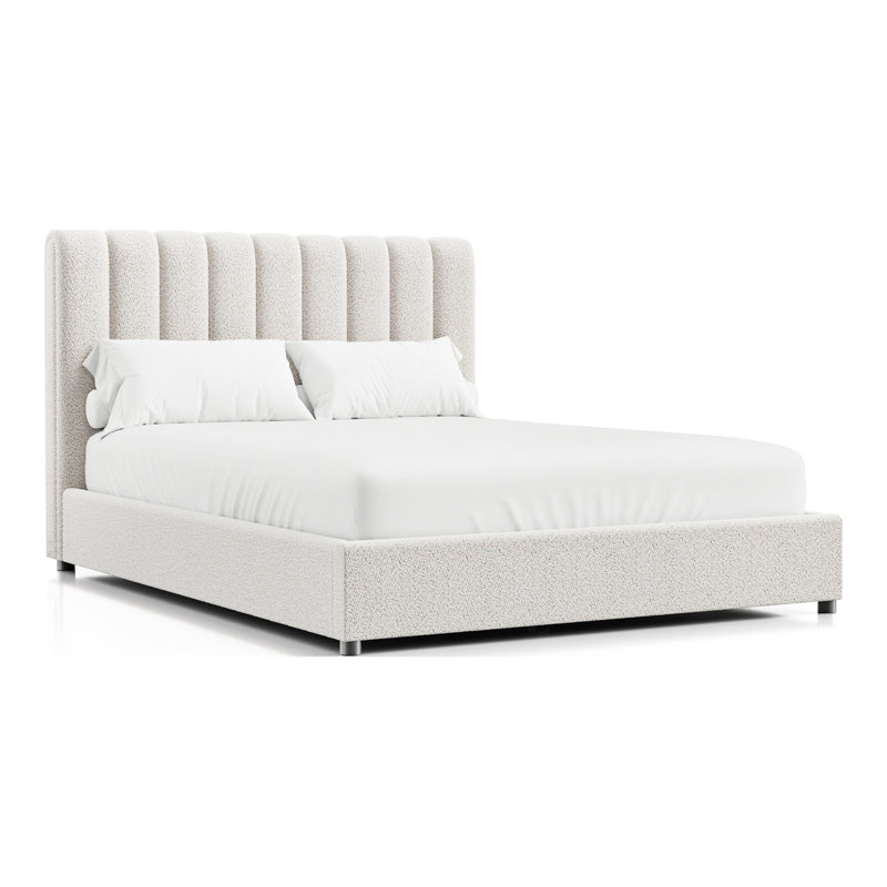 Lit plateforme Celal Chenault, Double, White