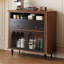 Buffet 43,31 "en bois d'hévéa massif brun-609141178