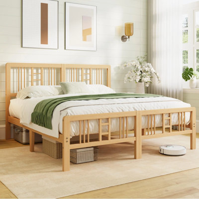 Perales Bamboo & Metal Platform Bed