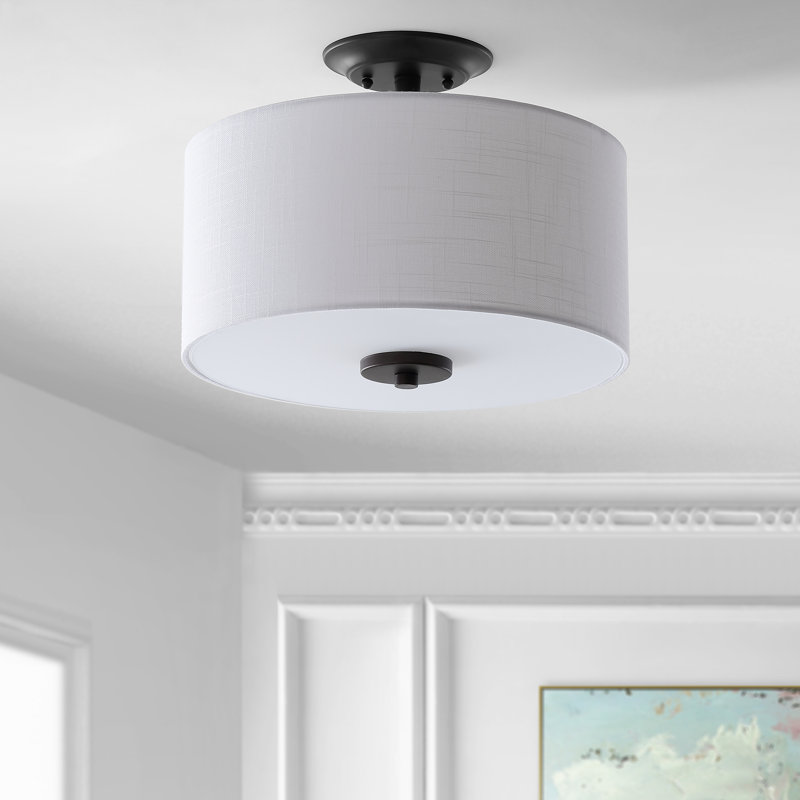 Winterton Fabric Semi Flush Mount, Oil Rubbed Bronze