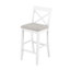 Ensemble de salle à manger 3 pièces à hauteur de bar rectangulaire en bois avec chaises rembourrées-2101640371