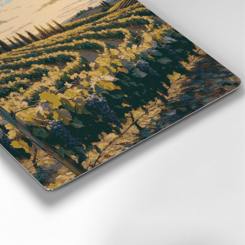 «Farm Grape Vines», art mural en métal gris, H 8 po x l 8 po