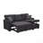 76.5" Linen Blend Upholstered Sectional With Pull-Out Bed And Chaise Storage-816543231
