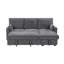 Canapé-lit modulaire en tissu gris foncé Emmy