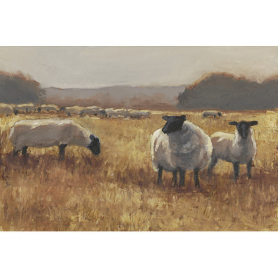 Grazing at Sunset II by Ethan Harper - Painting