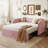 Space-saving Twin Beds, Velvet Upholstered With Extendable Trundle, Ideal For Modern Homes
