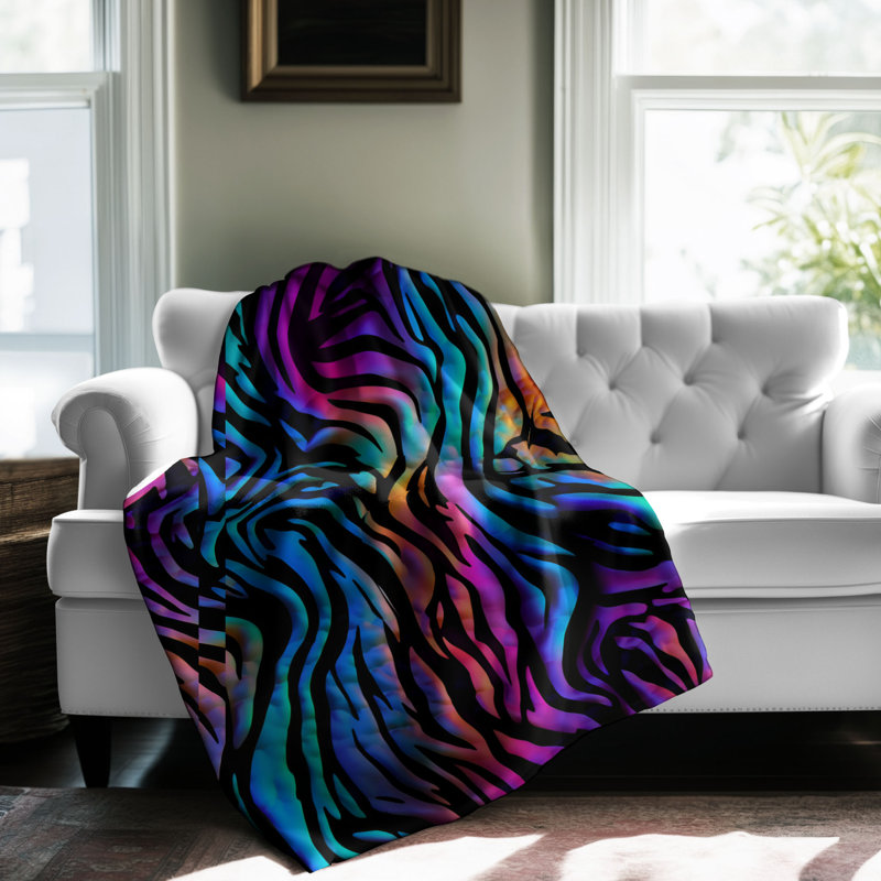 Spectrum Tiger Stripes - 1 pièce Sherpa Premium, Grand lit