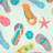 Flip Flop Life Pink/Blue/Green/Orange Cotton Reversible Quilt Set-892401885