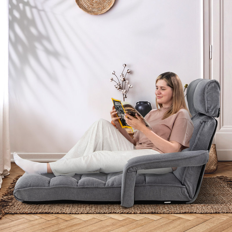 17 Stories Hosbein Adjustable Floor Game Chair with Footrest