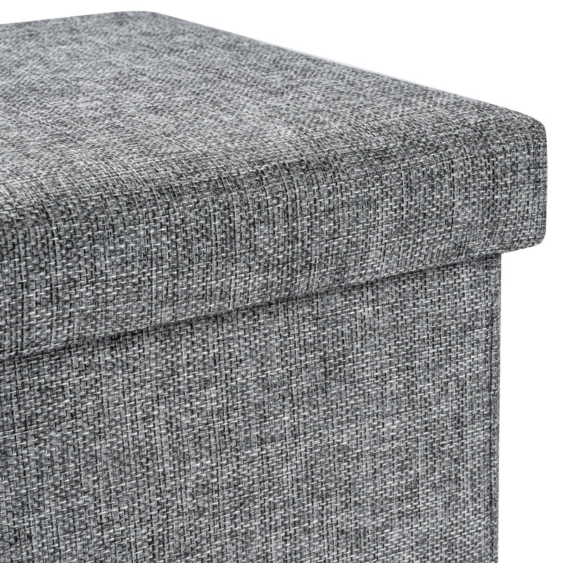 Repose-pieds cubique avec rangement, Gris