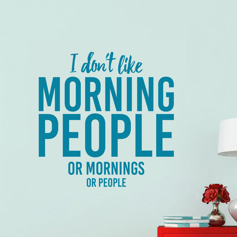 Décalcomanie murale i not like people people, Bleu sarcelle