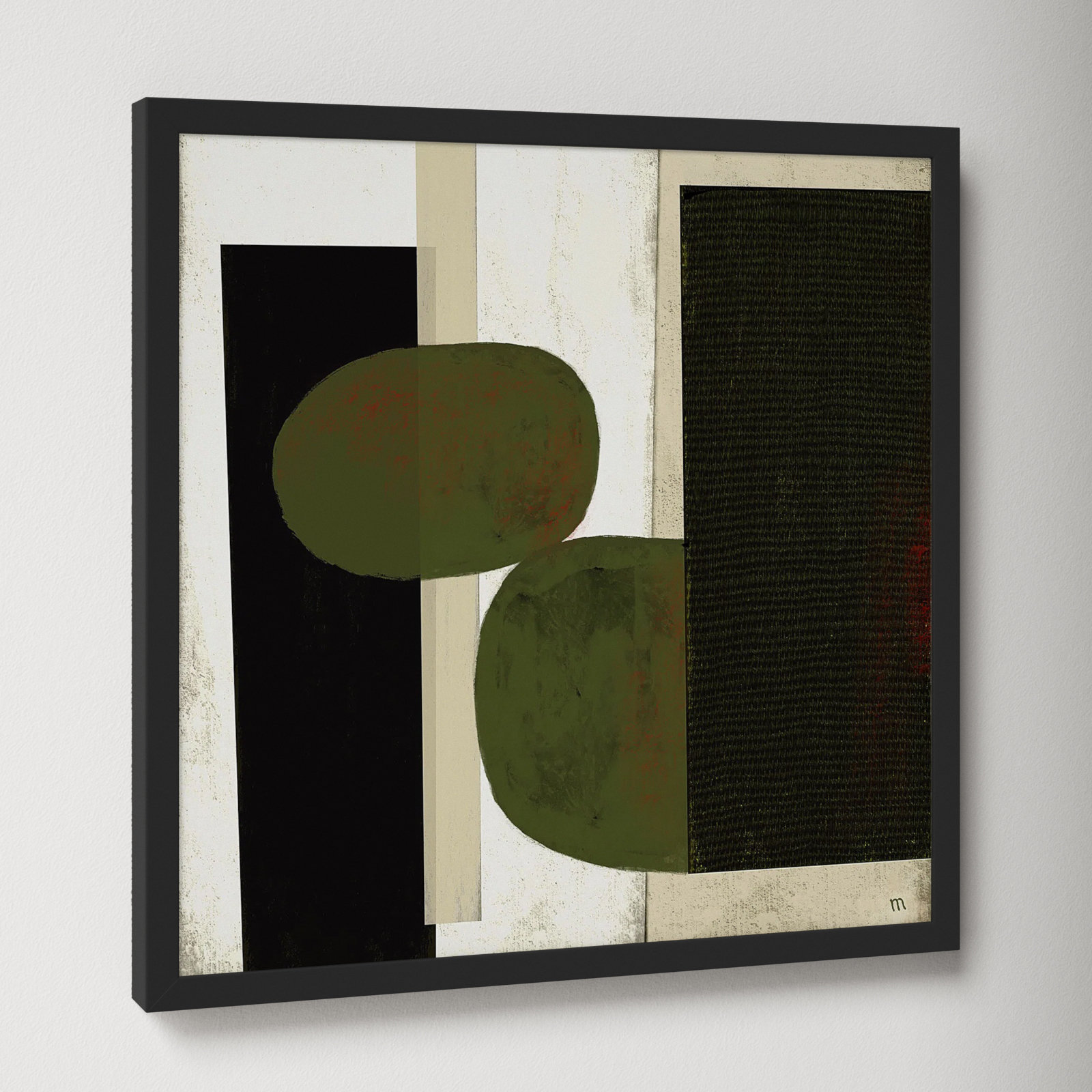 Collage 1 by StudioM, Black Framed Paper, 36" H x 36" W x 1.25" D