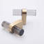 Acrylic Gray And Brass Cabinet And Drawer T- Bar Knobs