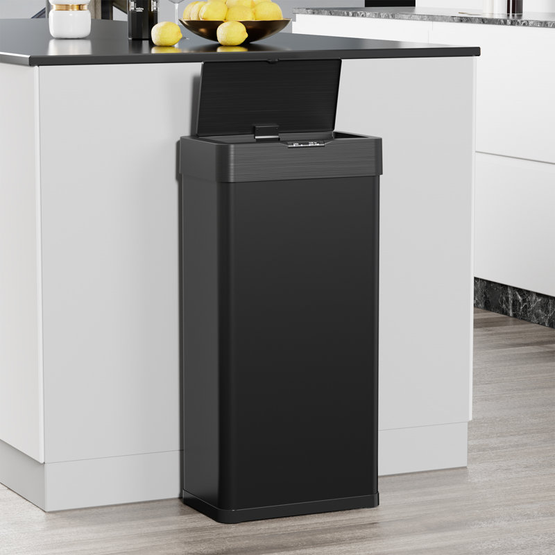 Motion Sensor Stainless Steel Trash Can, Automatic Garbage Bin, Black, 21.1 Gallons