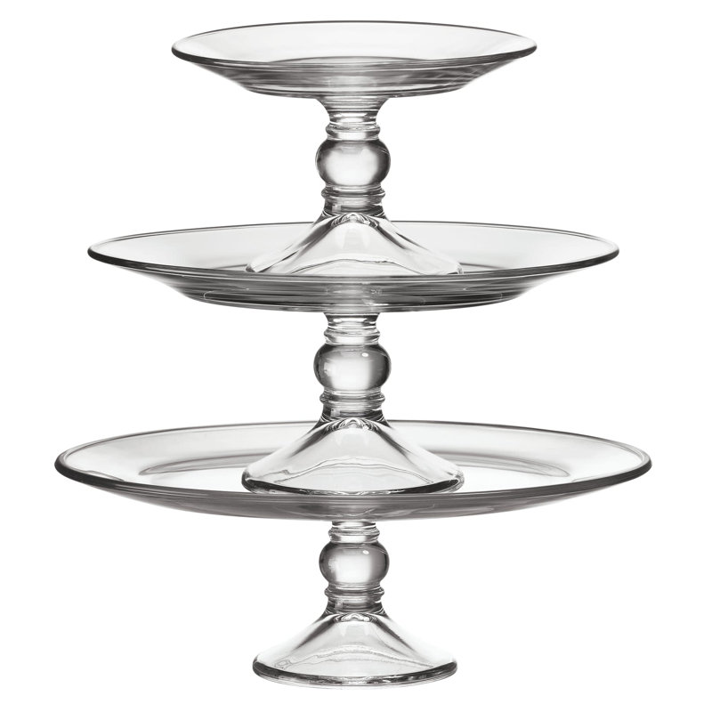 Libbey Selene 3-Tier Glass Footed Server Set