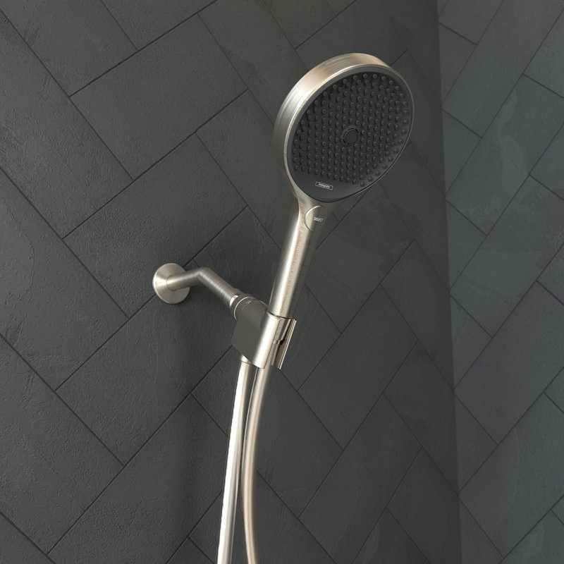 Hansgrohe Rainfinity 3-Jet Handheld Shower Head Set with Shower Hose and Showerarm Mount, Brushed Nickel, 1.75 GPM
