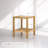 Modern Coastal Side Table with Solid Wood Legs and Seagrass Storage Shelf, 2-Pack-129204822