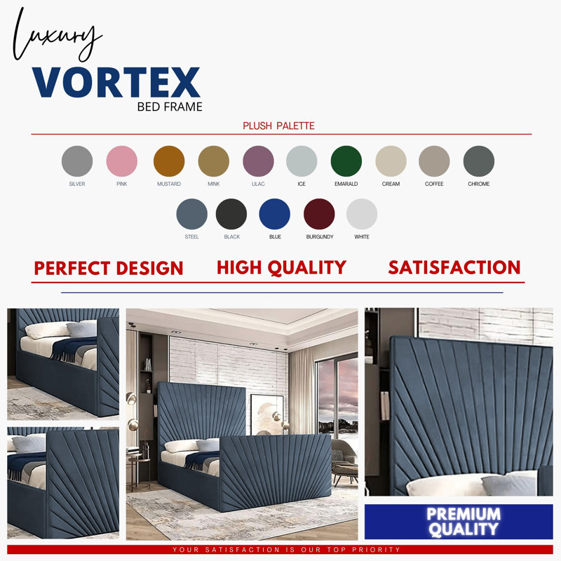 Buckingham Chesterfield Velvet Upholstered Bed Frame - Deep Button, Sprung Slats, Kingsize (5'), Steel