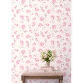 LoveShackFancy Ribbon Rosa Peel & Stick Wallpaper Roll & Reviews | Wayfair