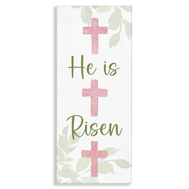 «He Is Risen Proverb», art mural sur toile par Lanie Loreth, H 24 po x l 10 po