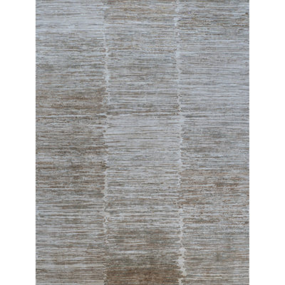 Tapis ivoire et brun noué à la main de haute qualité