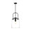 Anders 1 Light Kitchen Pendant In Midnight Black Finish With Clear Shade
